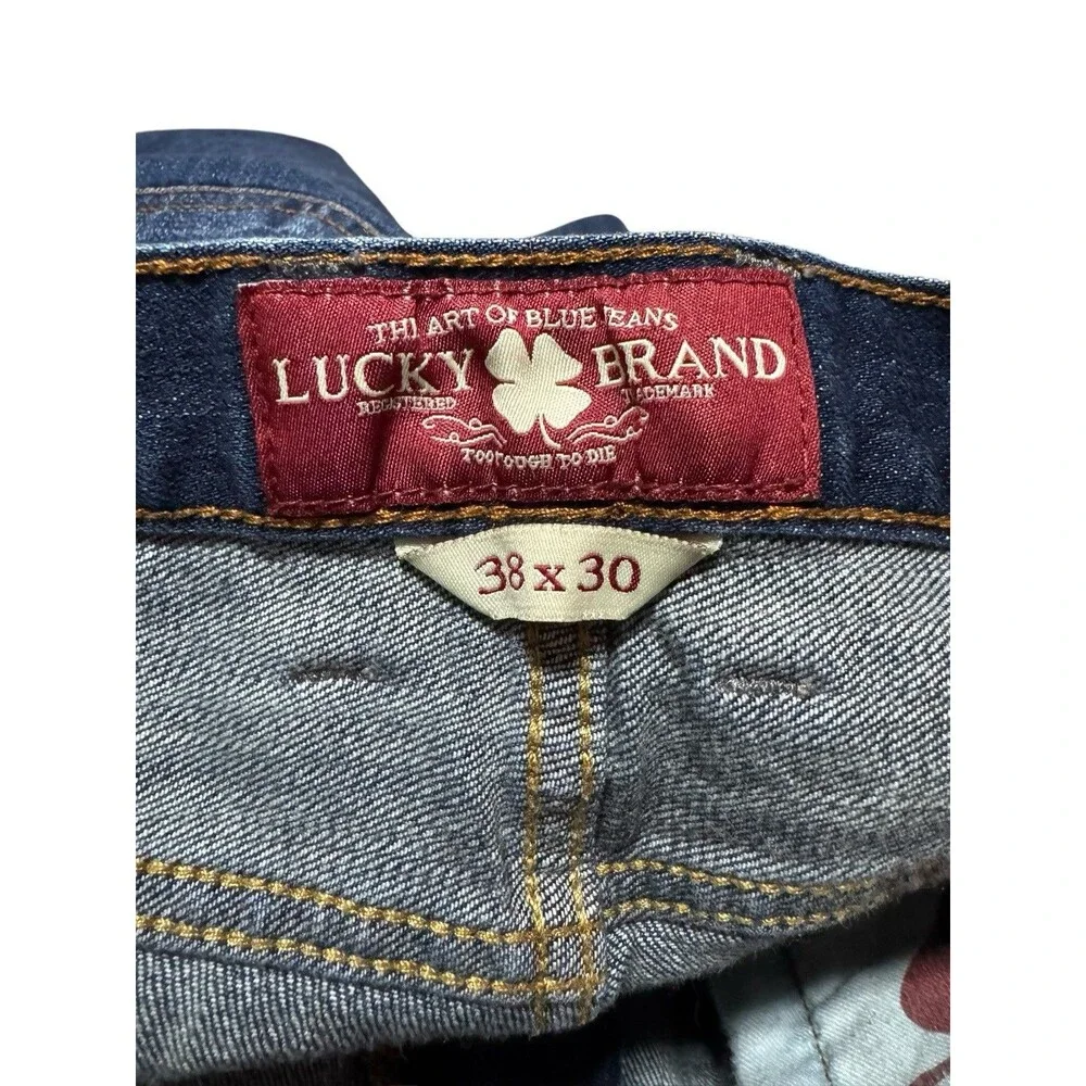 Lucky Brand Jeans Men 38x30 Blue 361 Vintage Straight Dark Wash Denim